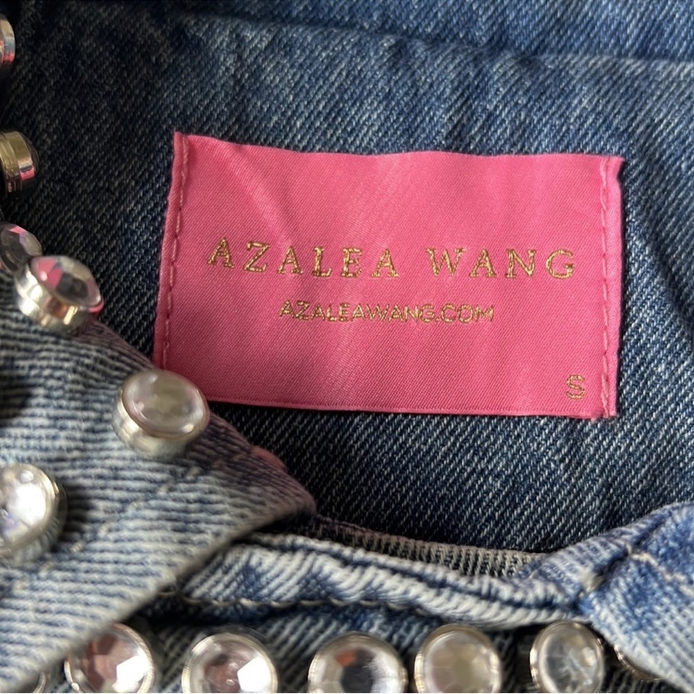 Azalea Wang Blue Jean Jacket with Studded Details